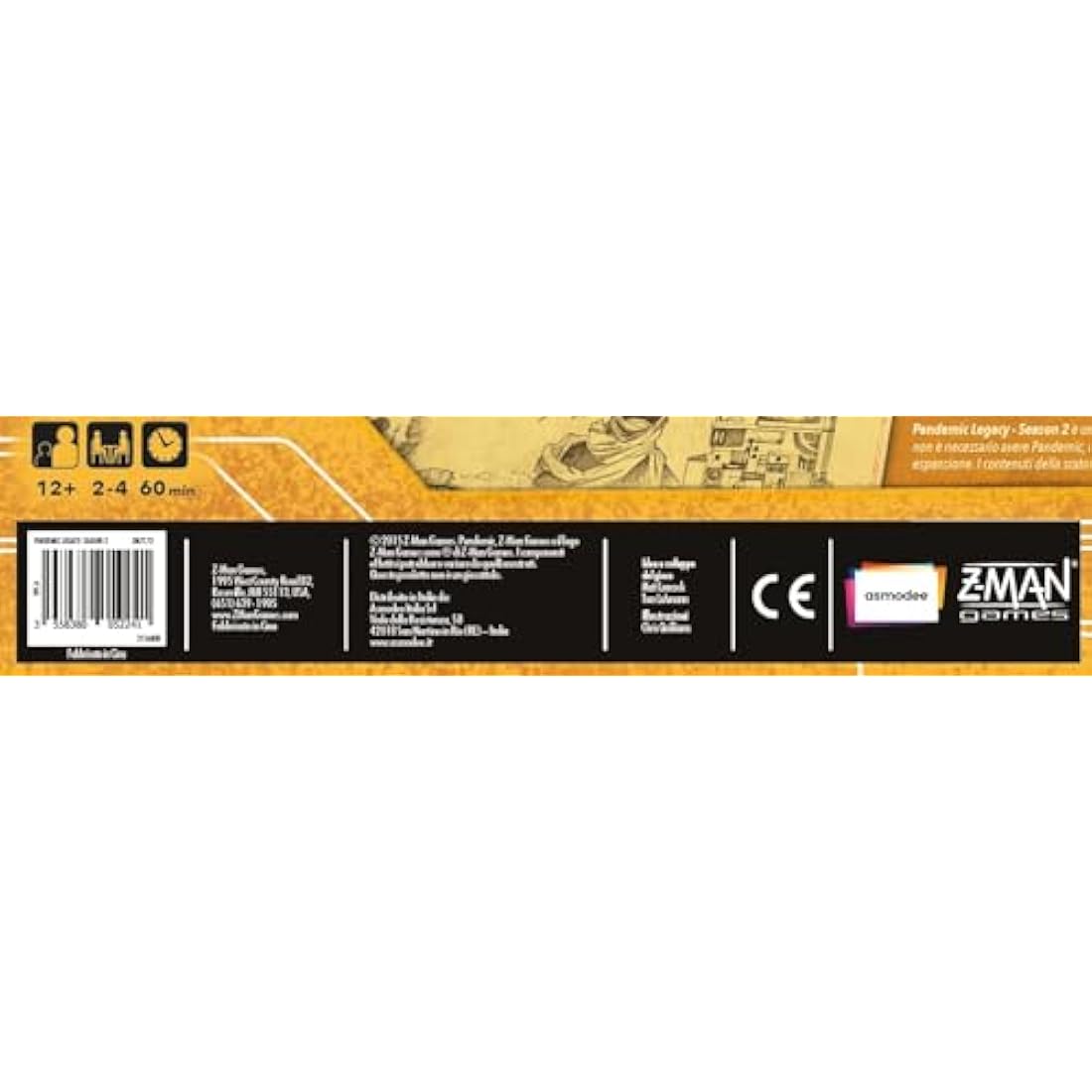 Asmodee Pandemic Legacy Season 2 Strategy Board Game - Yellow Box (Italian)