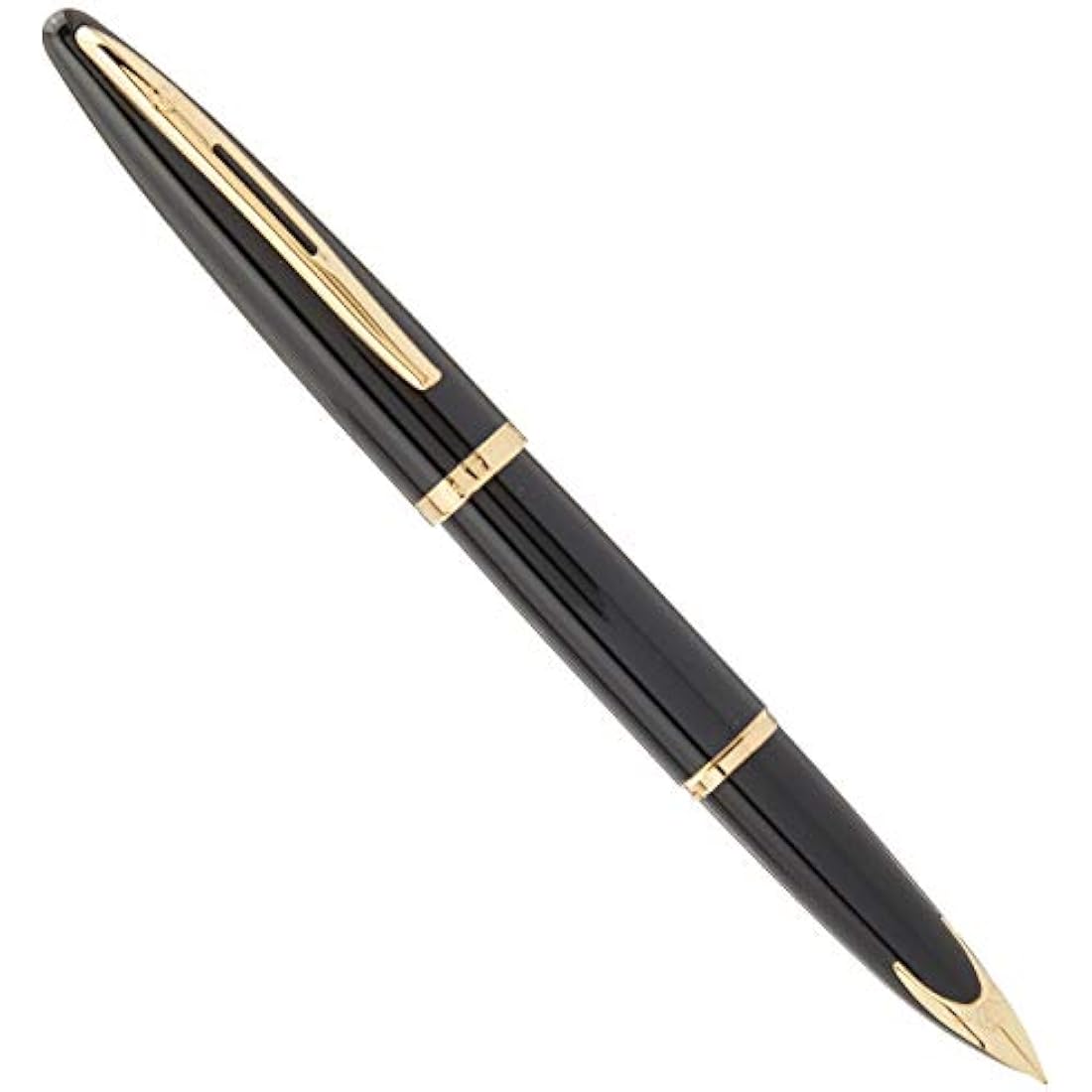 Waterman Carène Fountain Pen – Black Sea with 23k Gold Trim, Fine Nib