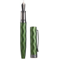 Hongdian N11 Fountain Pen – Grass Green Lozenge Design Fine Soft Nib