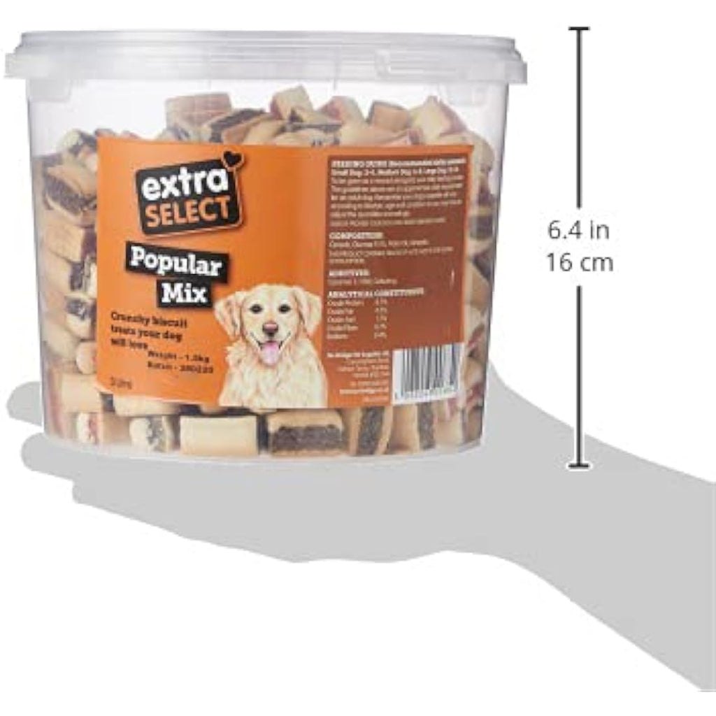 Extra Select Popular Mix Dog Treat Biscuits - Crunchy Pet Snacks, 3L