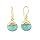 Jolof Store Green Amazonite Teardrop Earrings | 14K Gold-Plated Jewelry