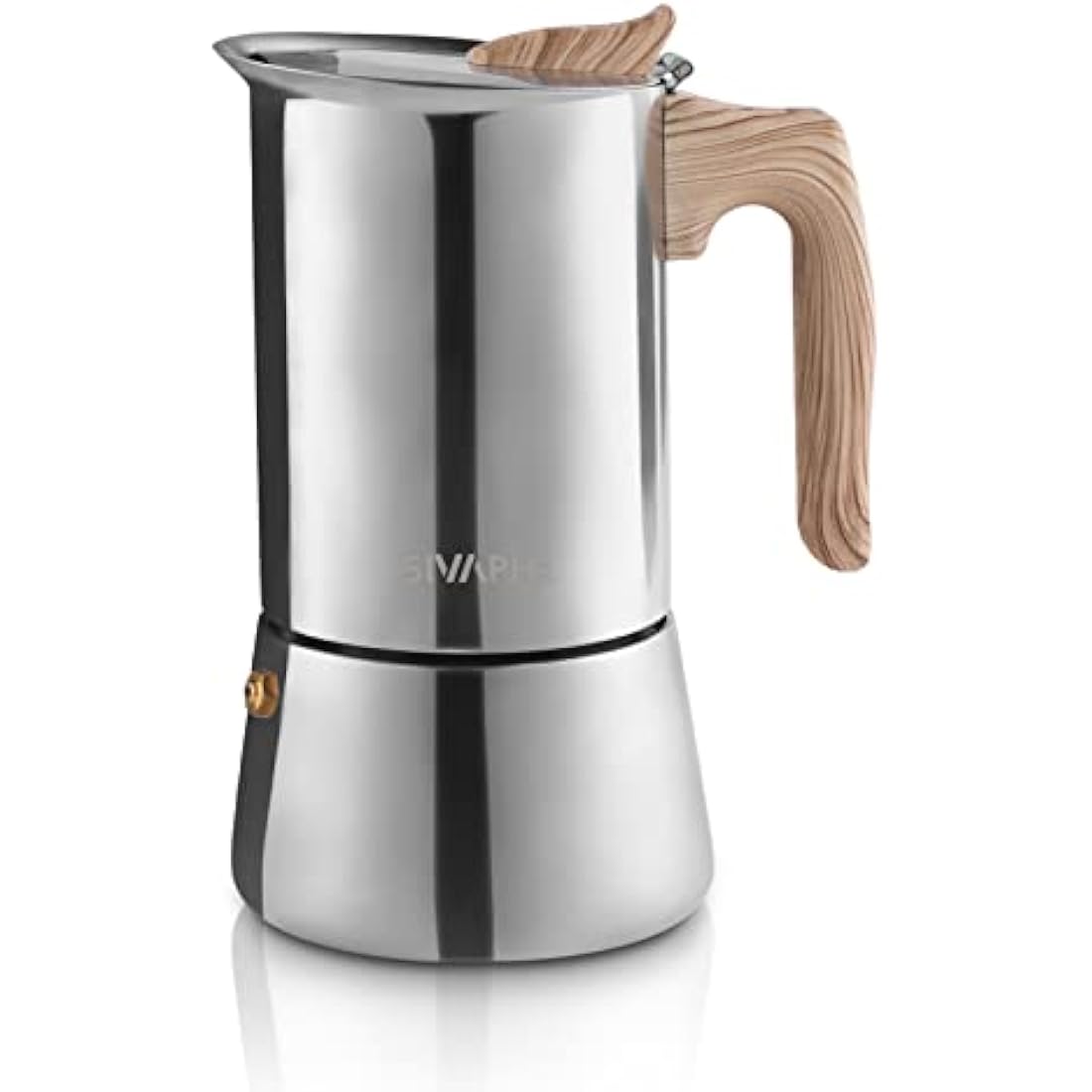 Sivaphe Moka Pot – 6 Cup Stainless Steel Induction Stovetop Espresso Maker