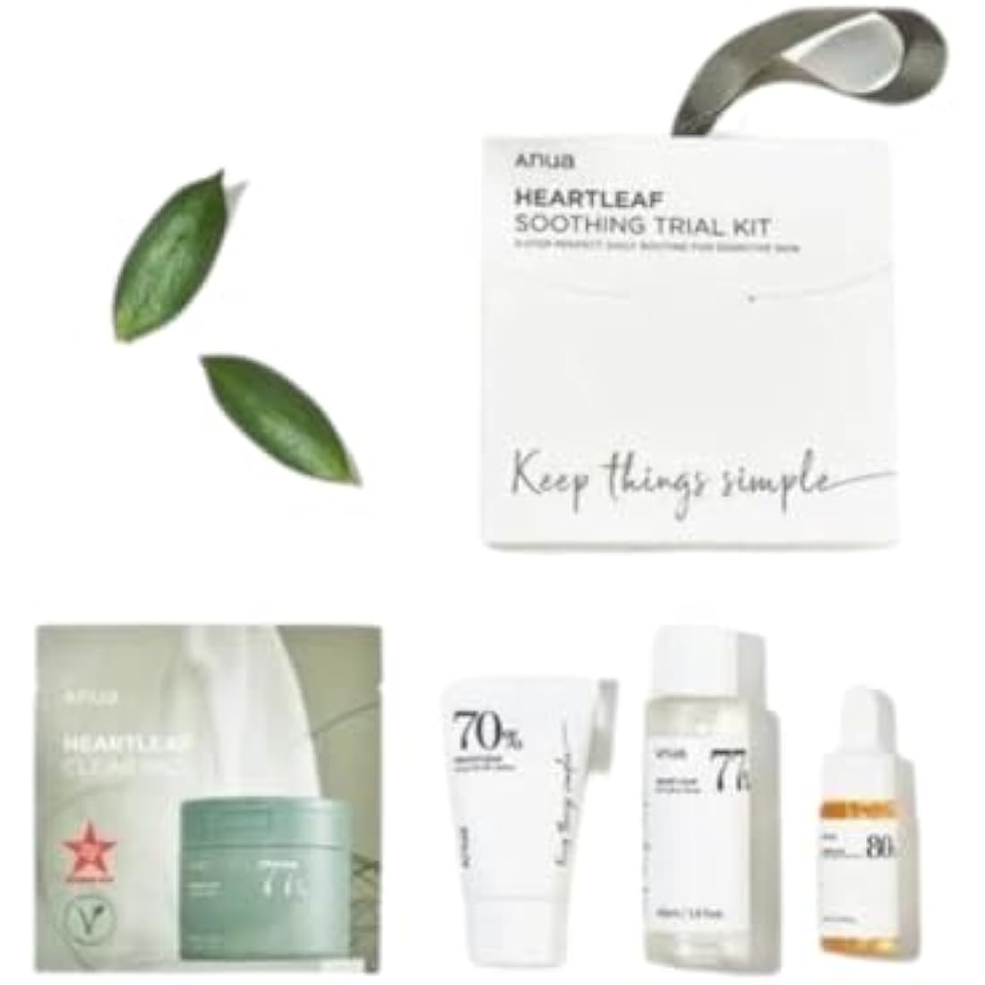 Anua Heartleaf Smoothing Trial Kit – 4-Step Korean Skincare Travel Set