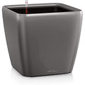 Lechuza Quadro LS 50 Self-Watering Planter - Charcoal Metallic