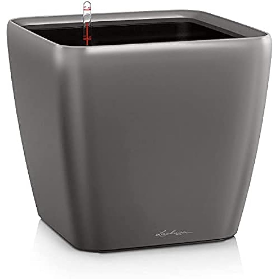 Lechuza Quadro LS 50 Self-Watering Planter - Charcoal Metallic