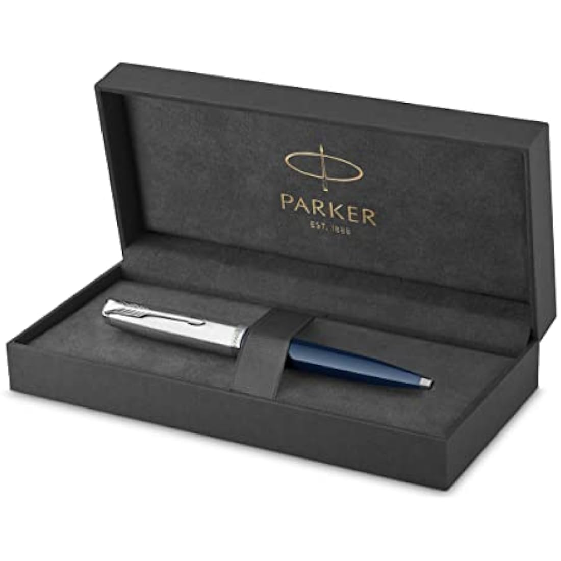 Parker 51 Ballpoint Pen – Midnight Blue with Chrome Trim, Medium Point