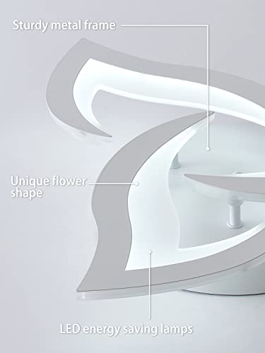 KAUCQI Modern Petal LED Ceiling Light | 56cm 15W 6000K Kids Room Lamp