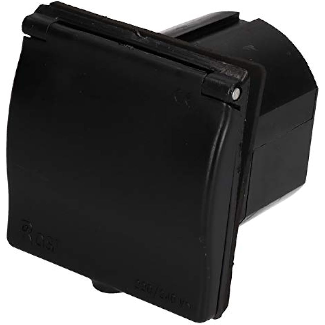 AB Tools 16A Flush Mains Inlet Socket - Black IP44 Caravan Hook Up