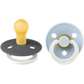 BIBS Colour Night Glow Pacifier | Natural Rubber Dummy, Size 1, 2-Pack