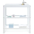 Obaby Open Changing Unit - White Nursery Storage Table with Shelves