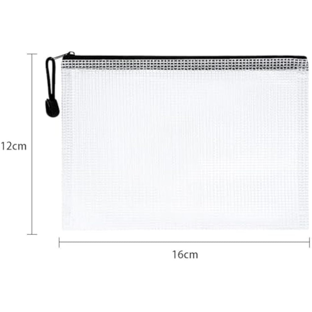 Vicloon A6 Mesh Document Wallets – 12Pcs Waterproof Zipper File Bags