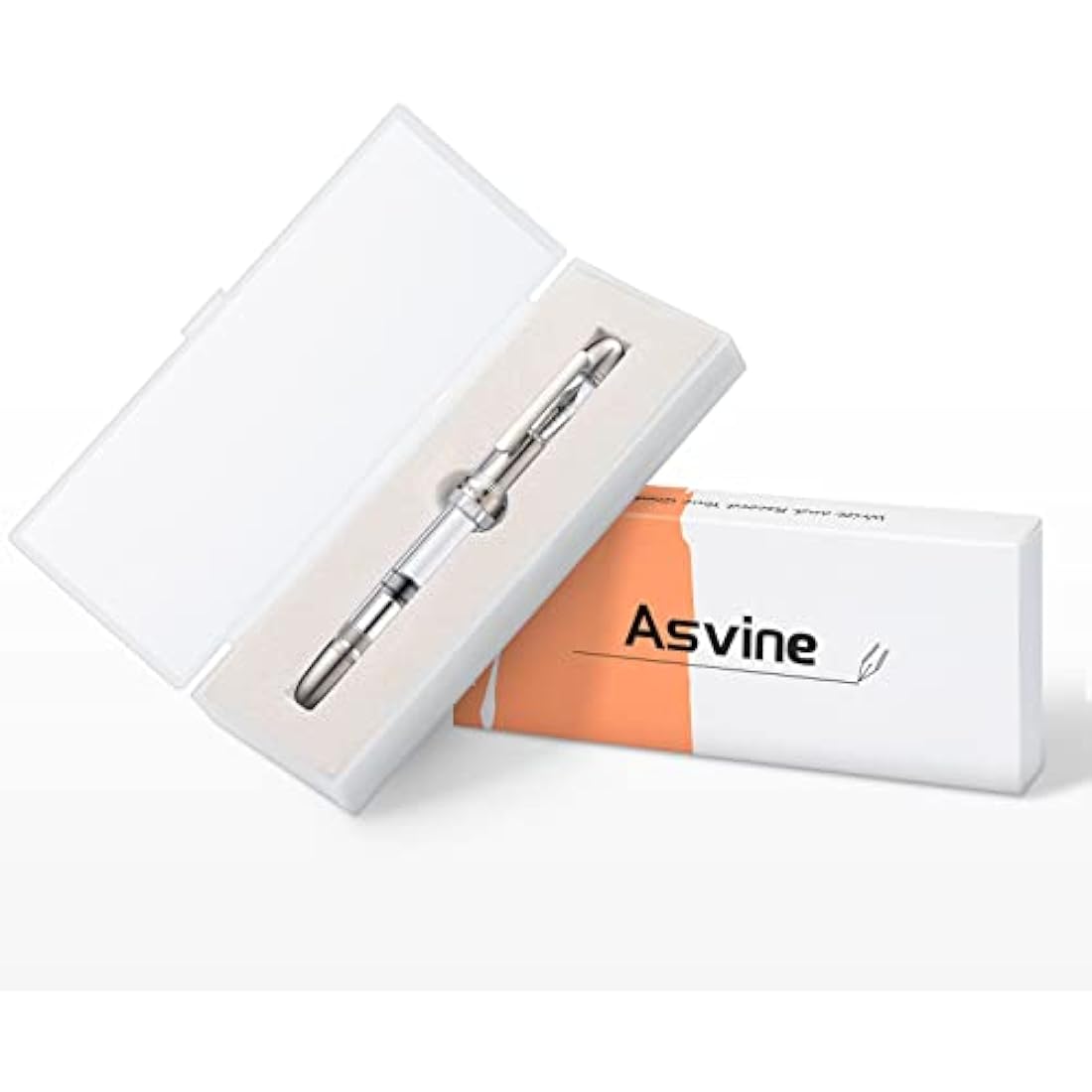 Asvine P36 Titanium Fountain Pen | Clear Acrylic Piston Filler Bock Nib