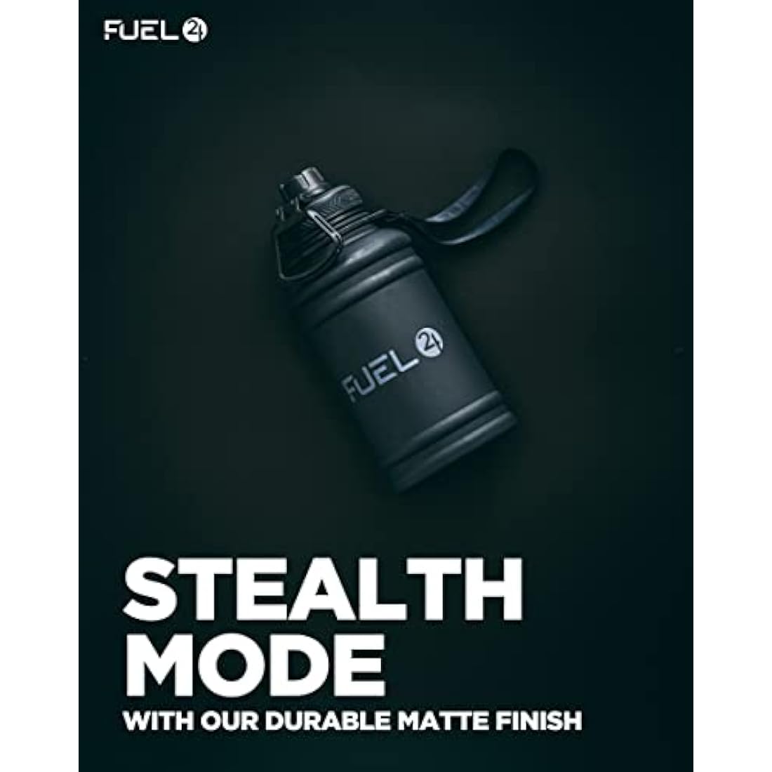 Fuel24 Stainless Steel Water Bottle – 1.3L Leakproof Gym Jug