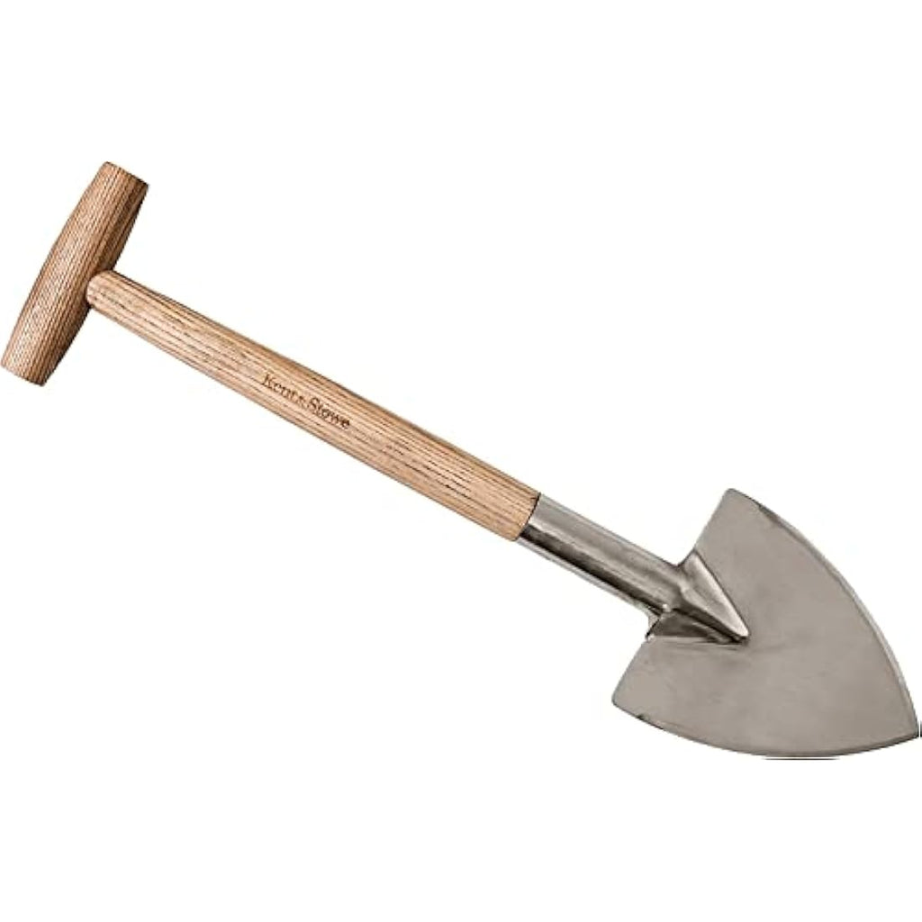 Kent & Stowe Stainless Steel Perennial Spade | Ash Wood Garden Tool