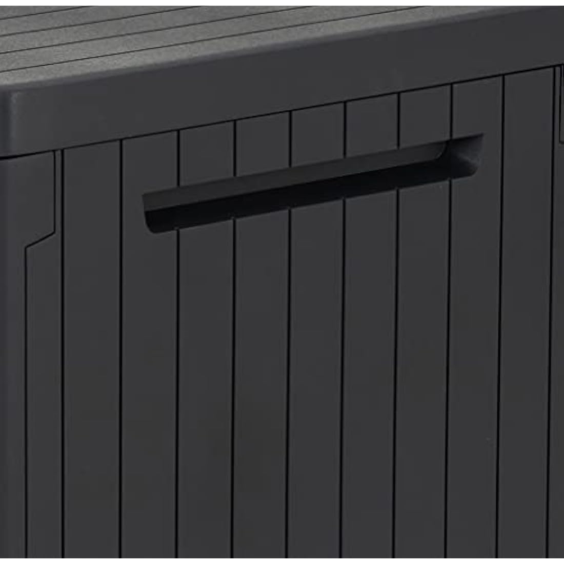 Keter City 113L Outdoor Garden Storage Box – Grey Wood Effect Resin