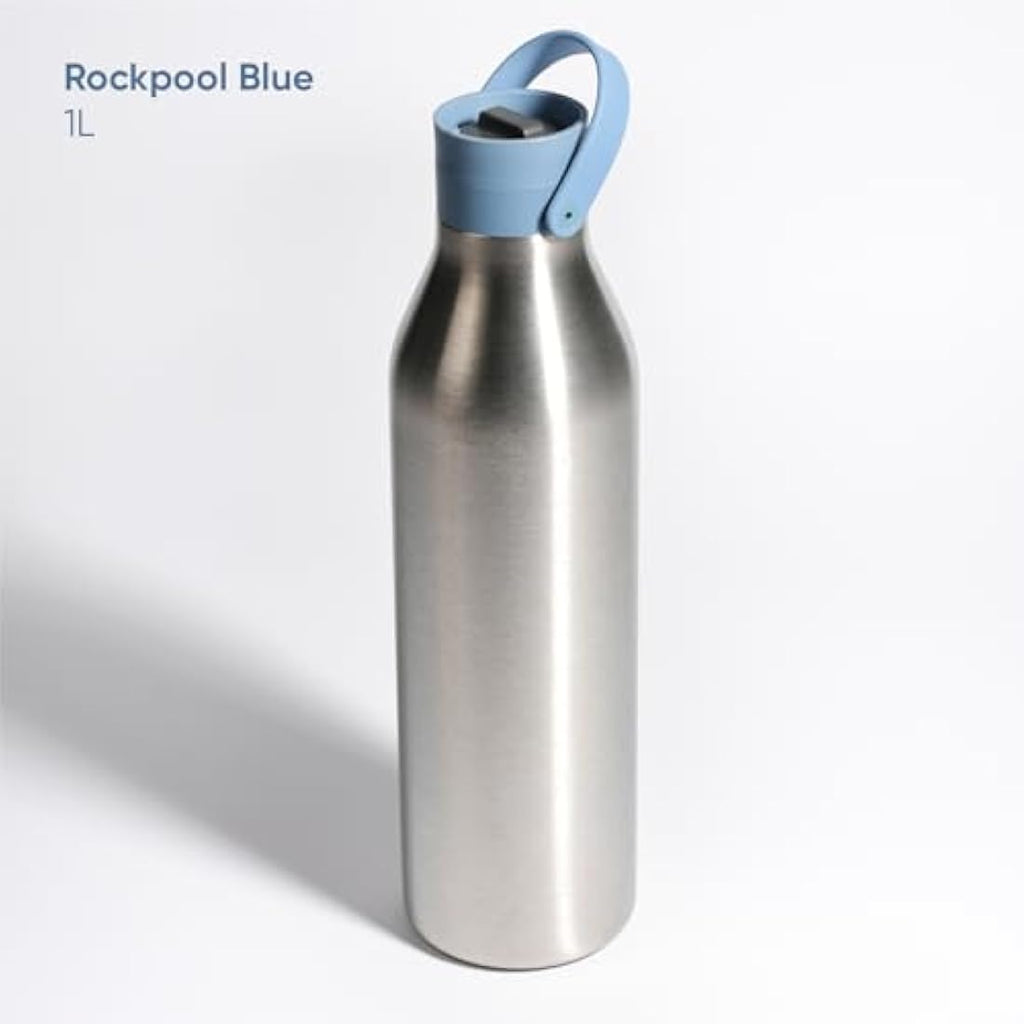 Circular & Co 1L Recycled Stainless Steel Insulated Water Bottle - Blue