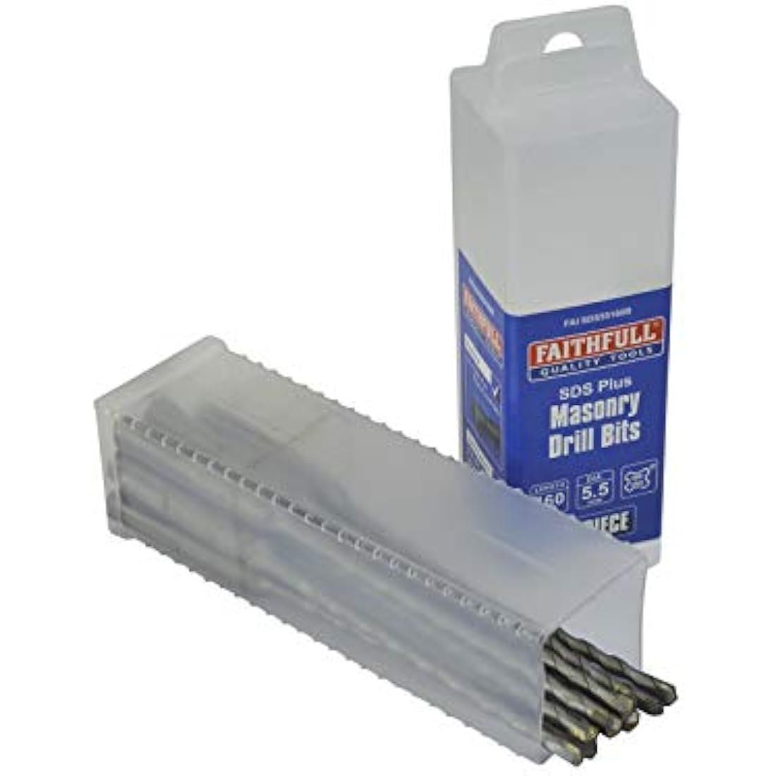 Faithfull SDS Plus Masonry Drill Bit 10mm x 210mm - Bulk Pack of 10