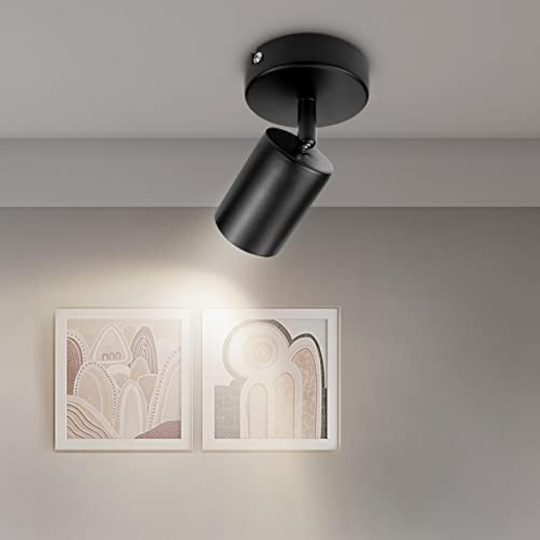Jolof Store Matt Black Industrial Wall Spotlight - Adjustable GU10