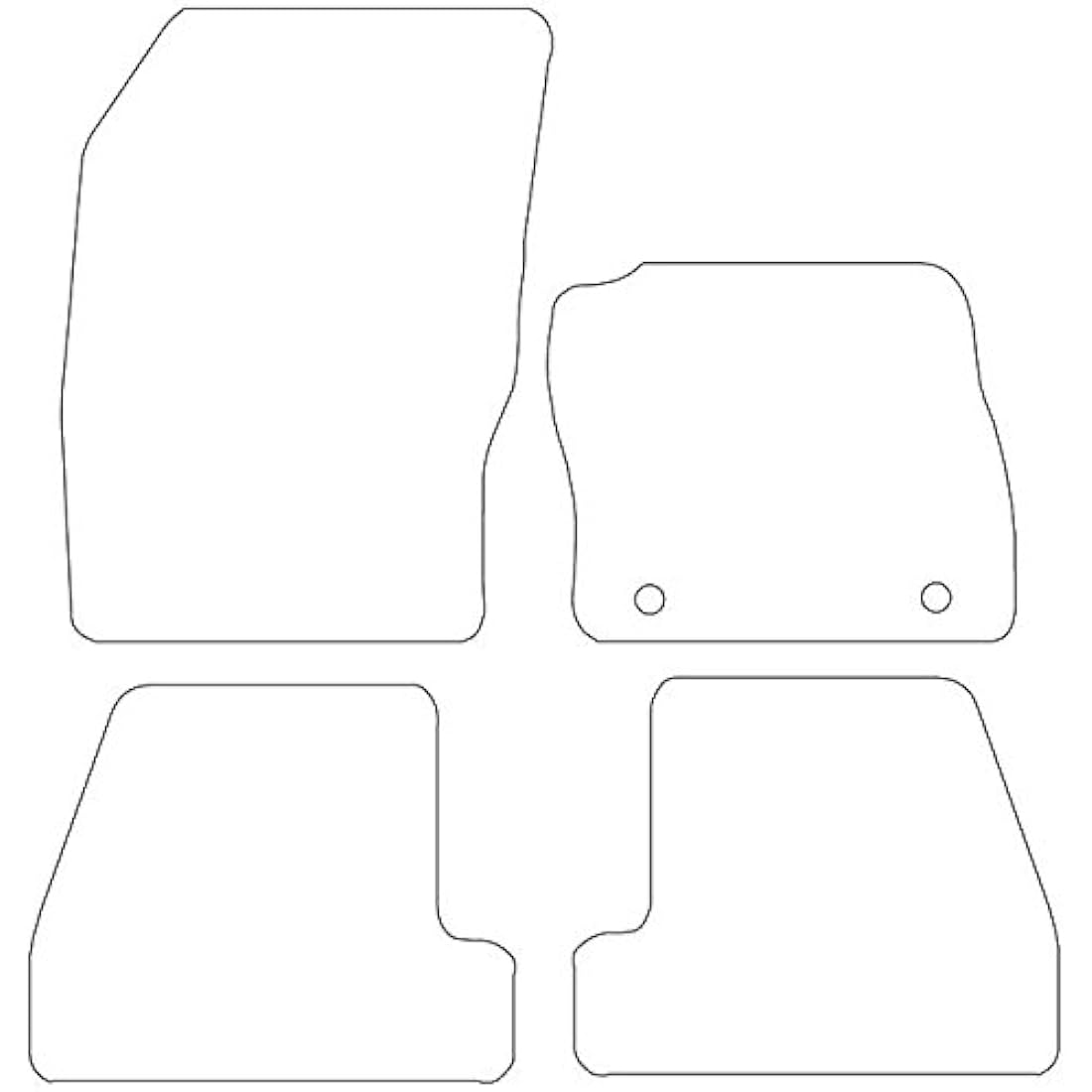 Ford Focus MK3 (2011-2014) Car Mat Set - Grey Carpet with Red Trim