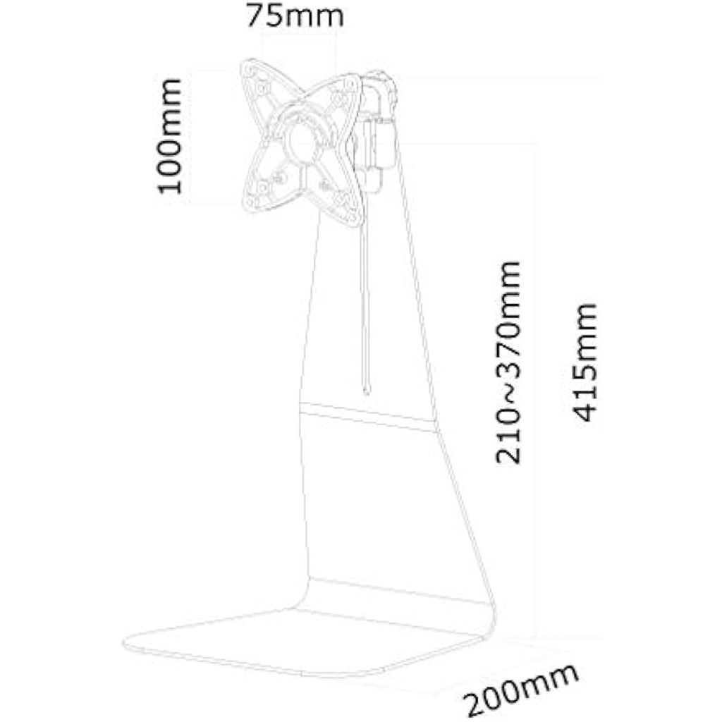 Newstar Monitor Desk Stand – Height Adjustable Tilt & Turn for 10-27"
