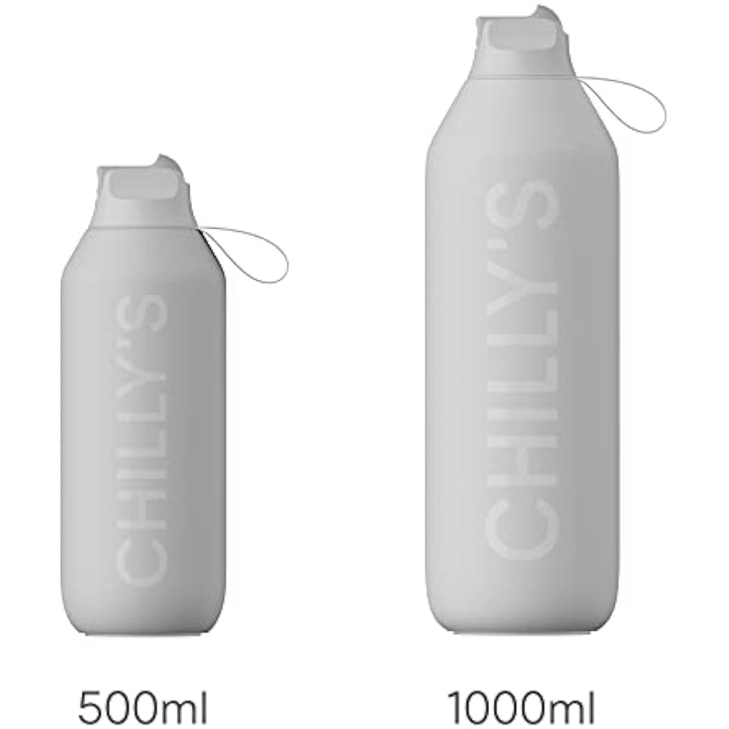 Chilly's Series 2 Flip Water Bottle – Insulated Stainless Steel, 1L