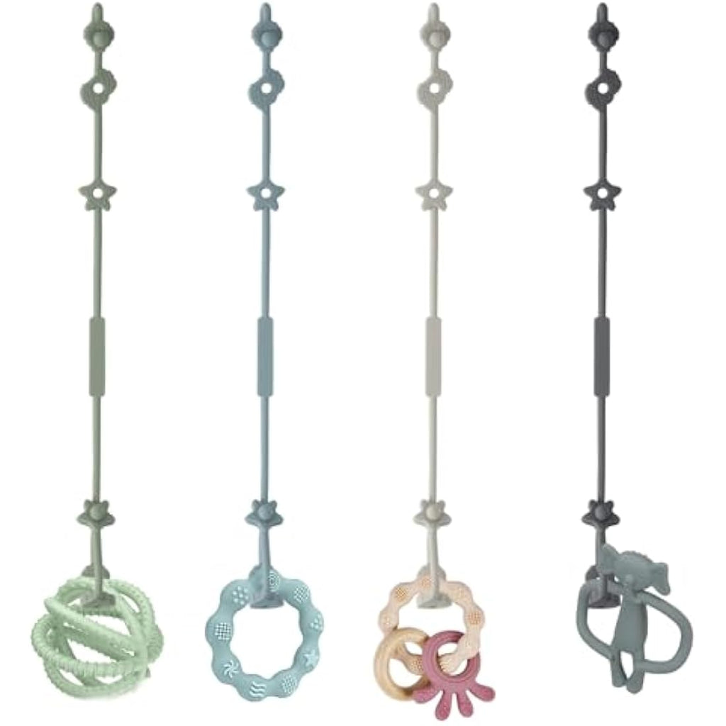 Vicloon 4Pcs Silicone Toy Safety Straps | Food Grade Pacifier Clips