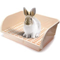 Oncpcare Large Rabbit Litter Box | Bunny & Guinea Pig Potty Tray - Beige