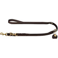 HUNTER Sansibar Braided Leather Dog Lead – Adjustable 200cm Dark Brown