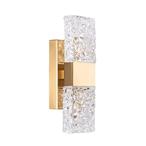 KRIPINC Crystal LED Wall Light – Gold Water Ripple Luxury Sconce