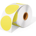 MUNBYN 2" Yellow Round Thermal Sticker Labels – 750 Self-Adhesive Labels