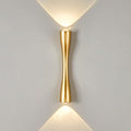 KRUIHAN Modern Gold LED Up and Down Wall Sconce | 35cm Metal Wall Lamp