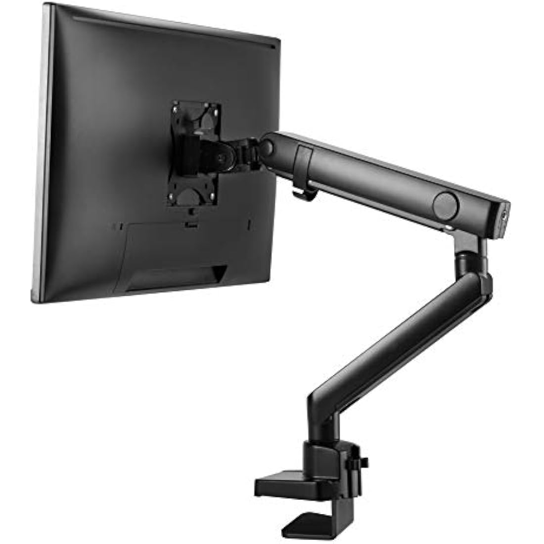 Amer Mounts Single Monitor Arm – 17-32" VESA Desk Mount, Black