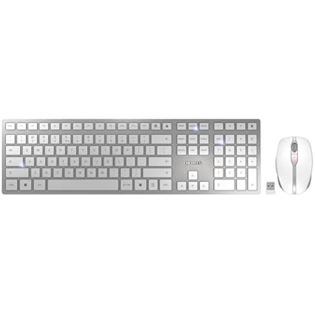 CHERRY DW 9100 SLIM Wireless Desktop Set | Bluetooth & 2.4GHz | Silver