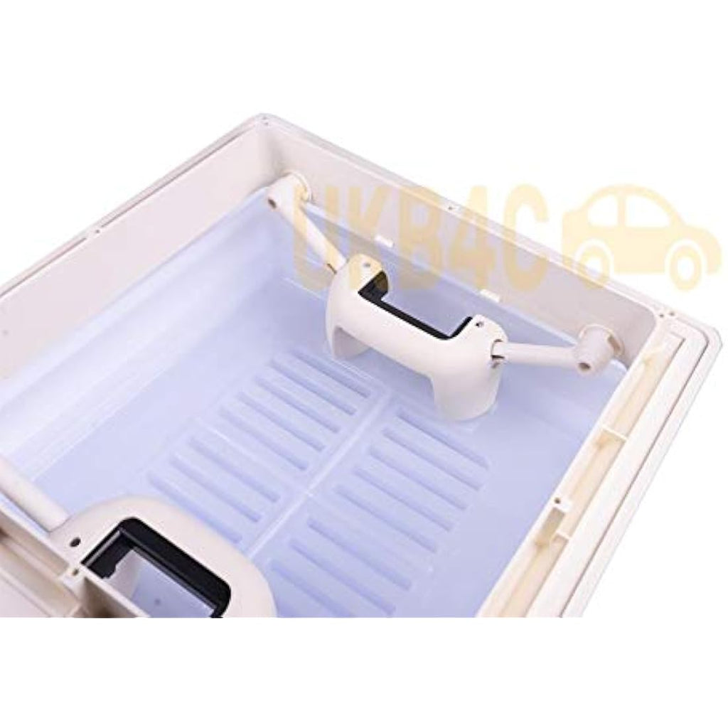 UKB4C Caravan Roof Sky Light 280x280mm with Flynet - Ivory Frame