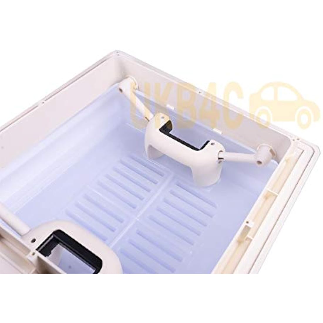 UKB4C Caravan Roof Sky Light 280x280mm with Flynet - Ivory Frame