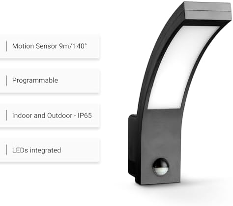 SEBSON LED Outdoor Wall Lights with PIR Motion Sensor - IP65 Pack of 2
