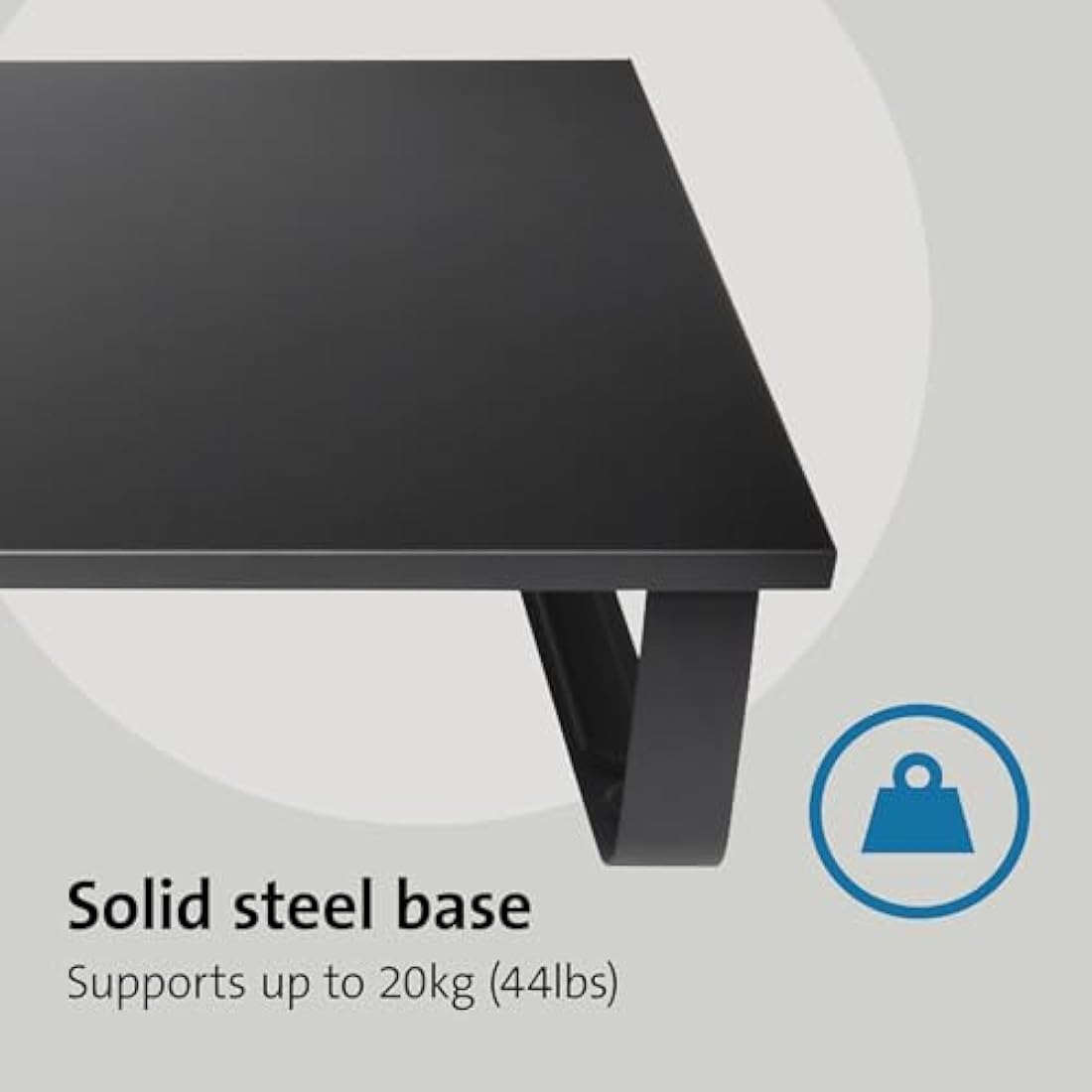 Kensington Extra Wide Metal Monitor Stand – Ergonomic Desk Riser, Black