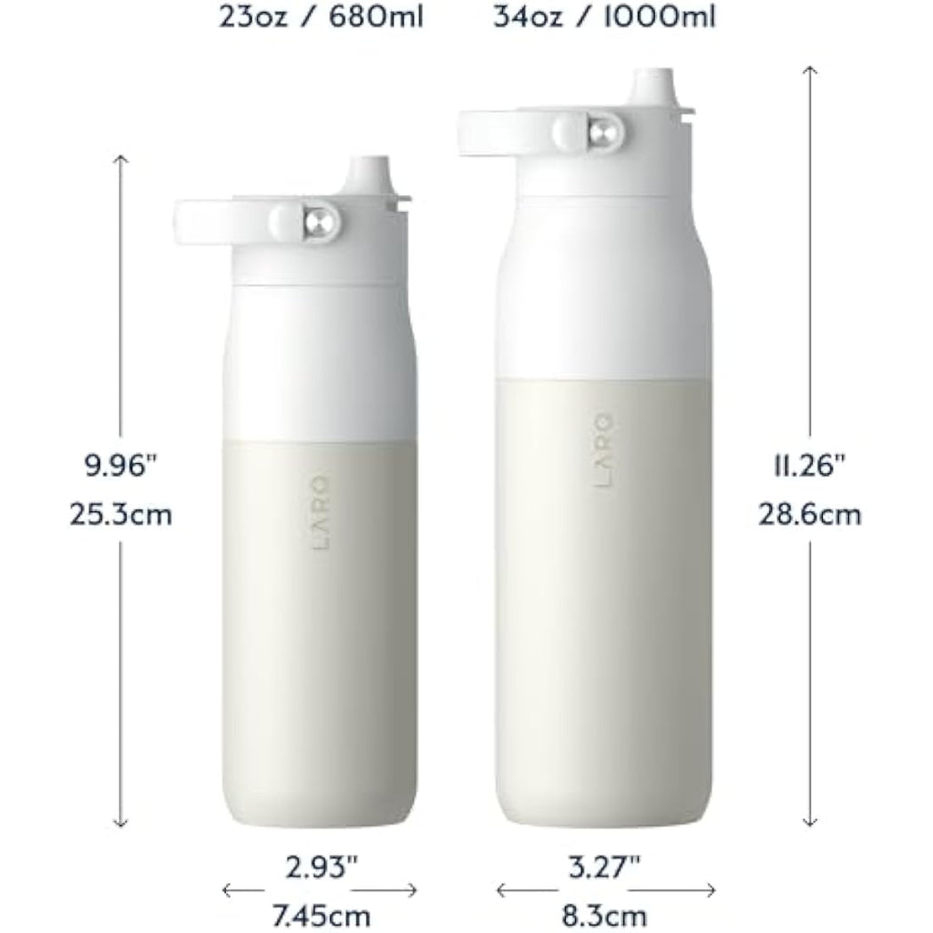 LARQ Swig Top 34oz Insulated Stainless Steel Water Bottle – Granite White