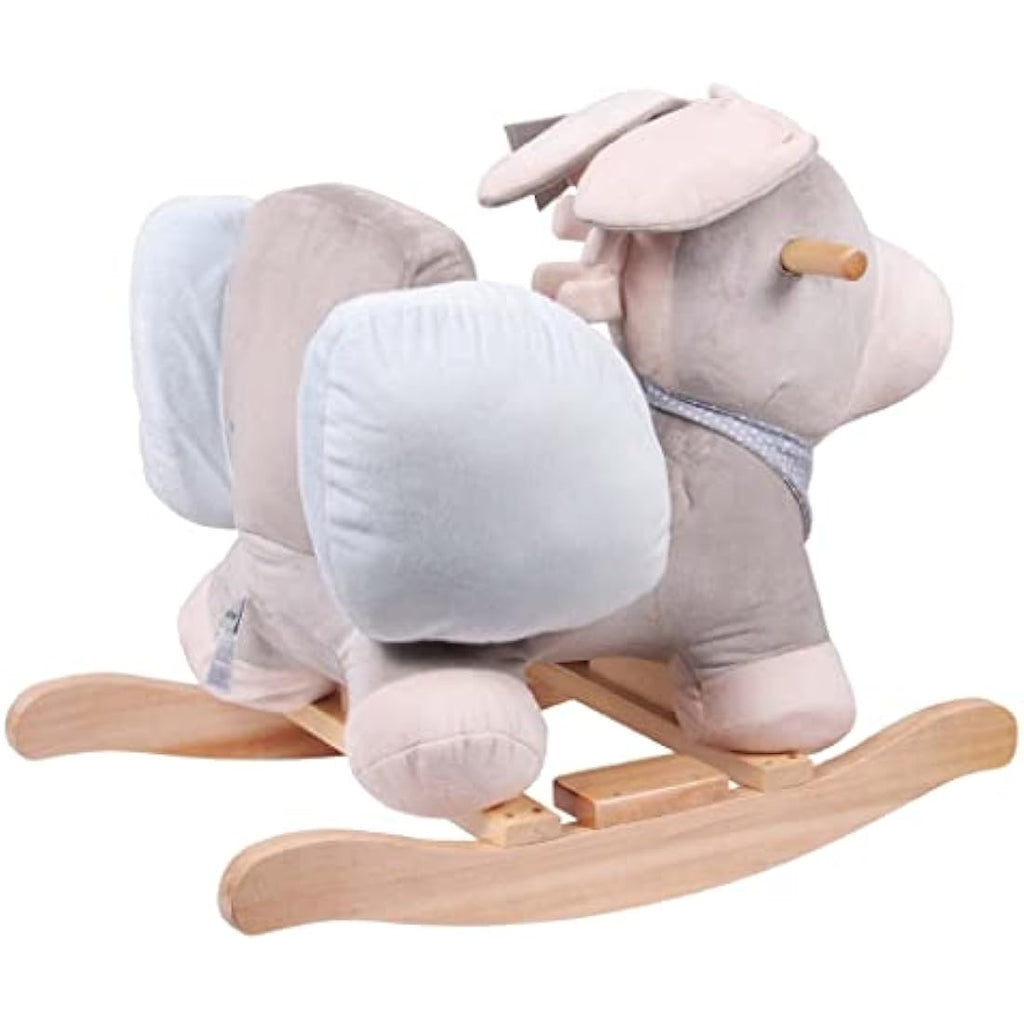 Nattou Donkey Wooden Rocking Animal Toy | Padded Seat & Safety Belt