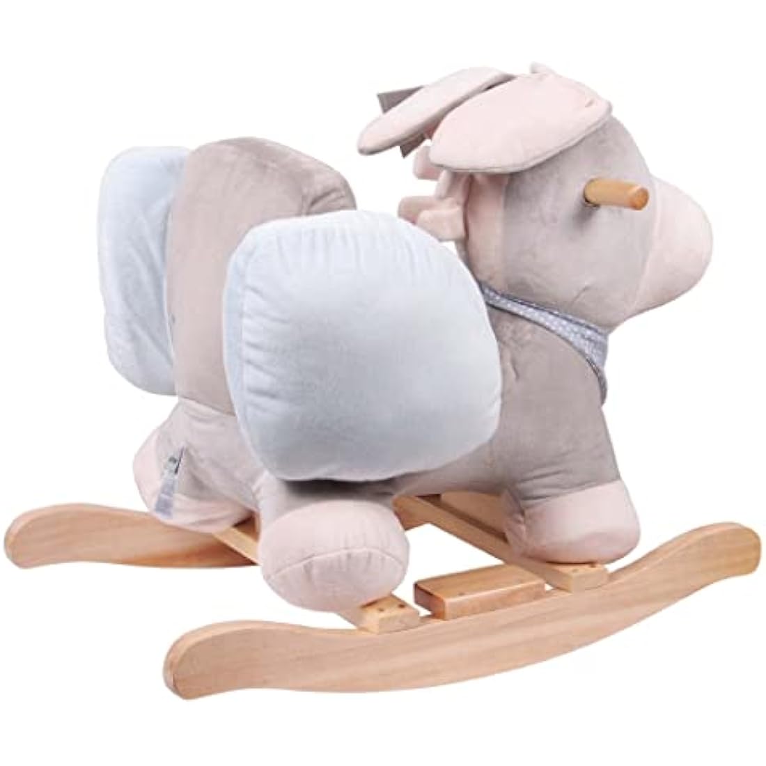 Nattou Donkey Wooden Rocking Animal Toy | Padded Seat & Safety Belt