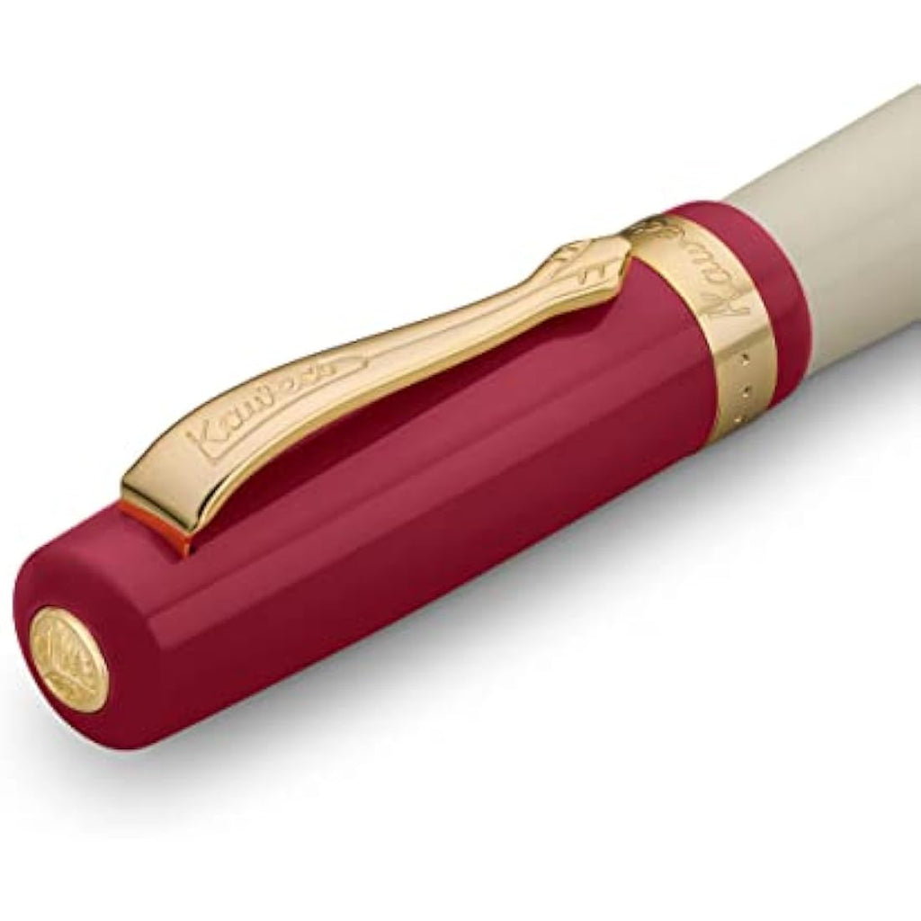 Kaweco Student 30's Blues Fountain Pen - Red & Cream Acrylic - Nib M