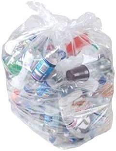 Haya Home 100L Clear Recycling Bags | 40 Heavy Duty Large Bin Liners