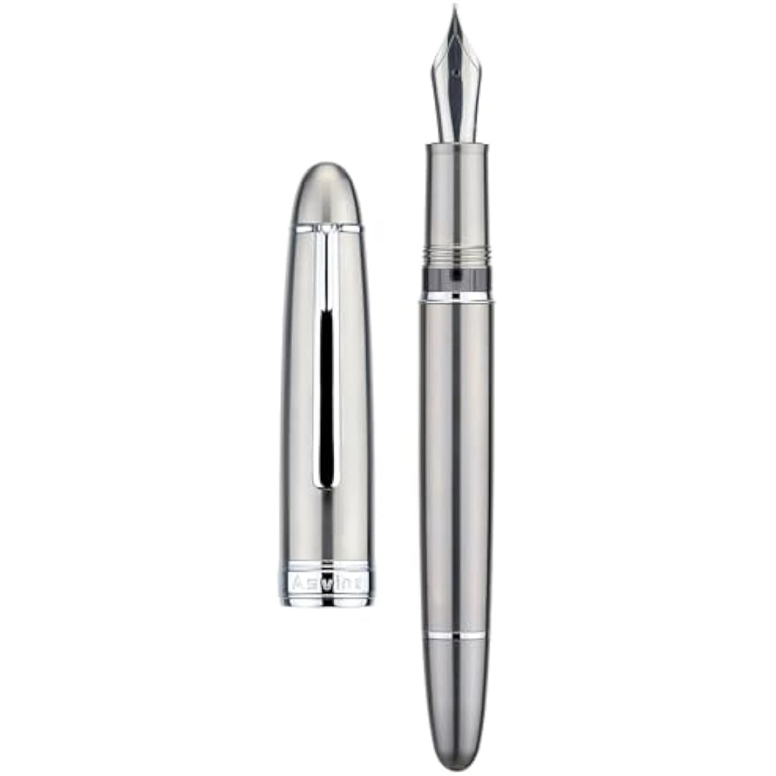 Asvine J16 Titanium Fountain Pen | Jowo Fine Nib Piston Filling Ink Window