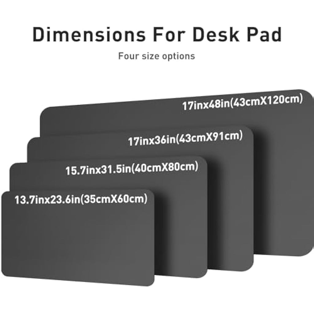 PU Leather Desk Pad – Waterproof Non-Slip Mat, Gray (60x35cm)