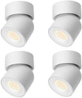 Aisilan 4-Pack Dimmable LED Spotlights | 9W 3000K Matte White Adjustable