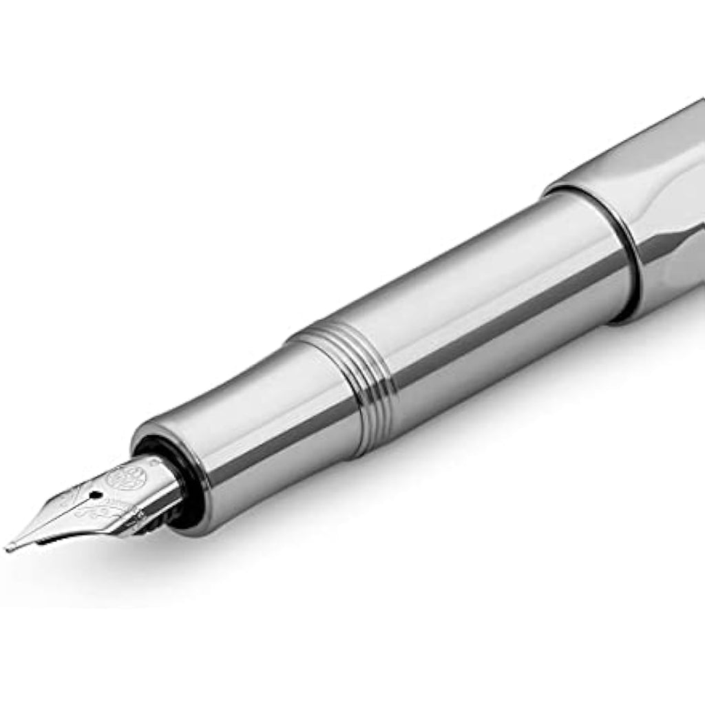 Kaweco AL Sport Fountain Pen – Raw Aluminium – Broad Nib (B)