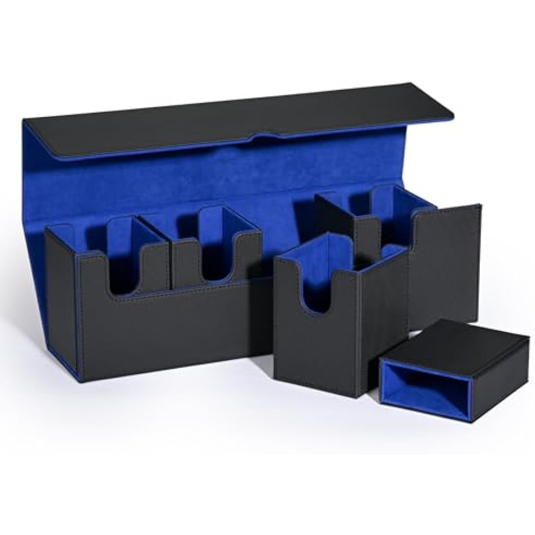UAONO 5-in-1 Card Deck Box with Dice Tray - Holds 450+ Sleeved MTG Cards