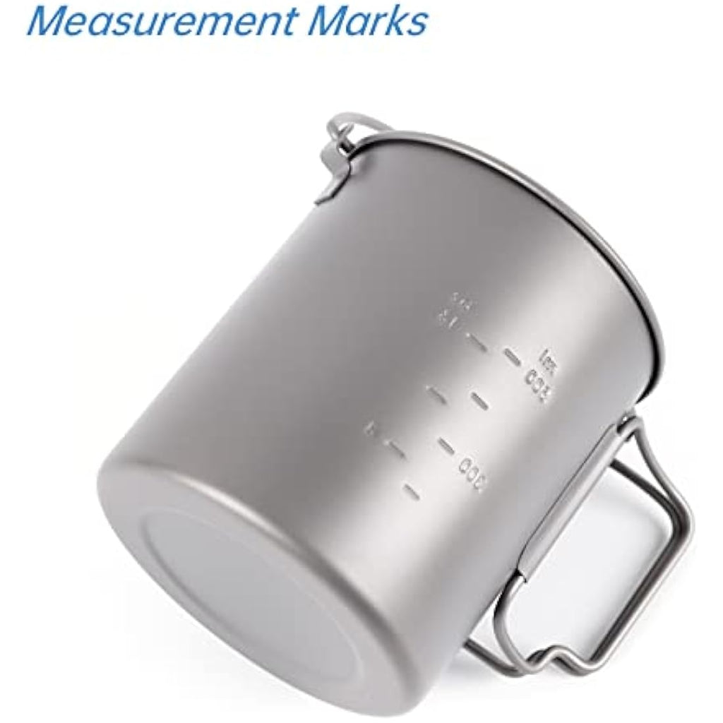 TOAKS Titanium 750ml Pot | Ultralight Camping Mug with Bail Handle