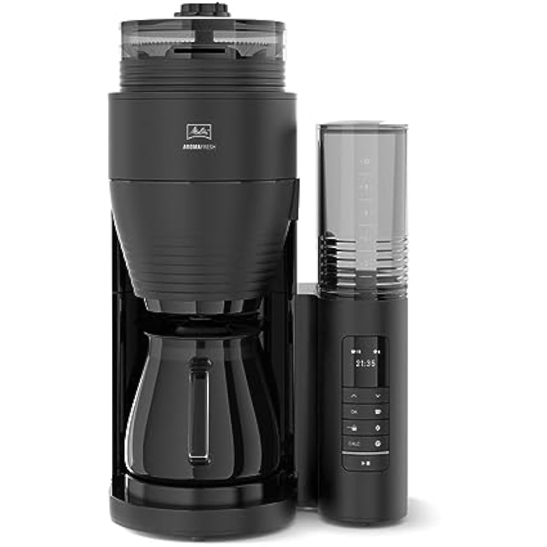 Melitta AromaFresh II Filter Coffee Machine with Ceramic Grinder – Black