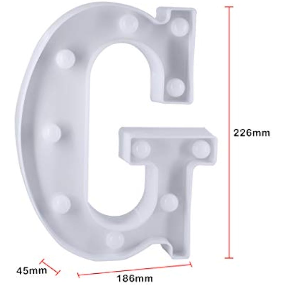 HONPHIER LED Marquee Letter G Light – Battery Operated Alphabet Sign